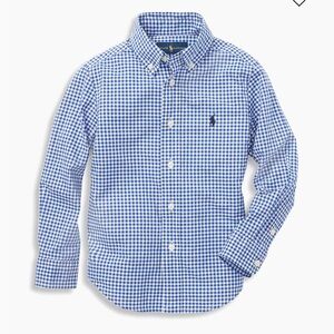 NWT Polo by Ralph Lauren Boys slim fit Blue Checkered Shirt